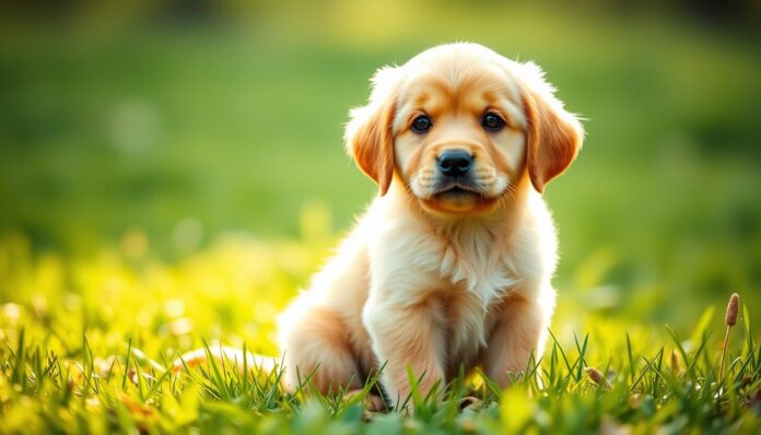 english cream golden retriever puppy