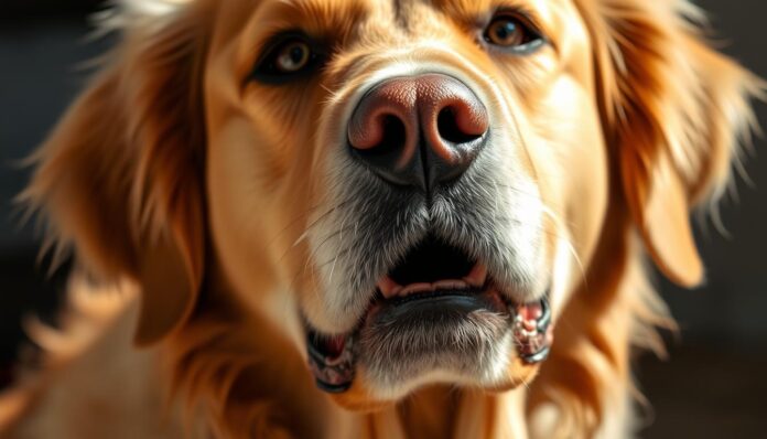 why does my golden retriever grunt